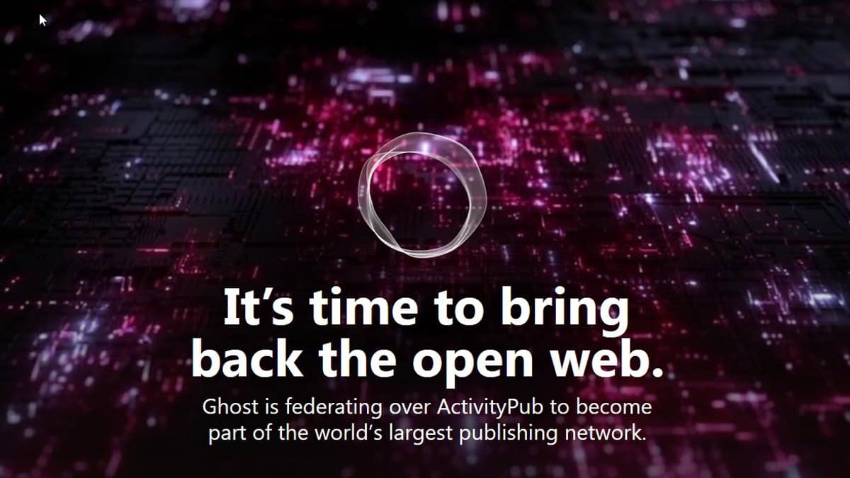 Ghost, un'alternativa a Wordpress, supporterà il Fediverso