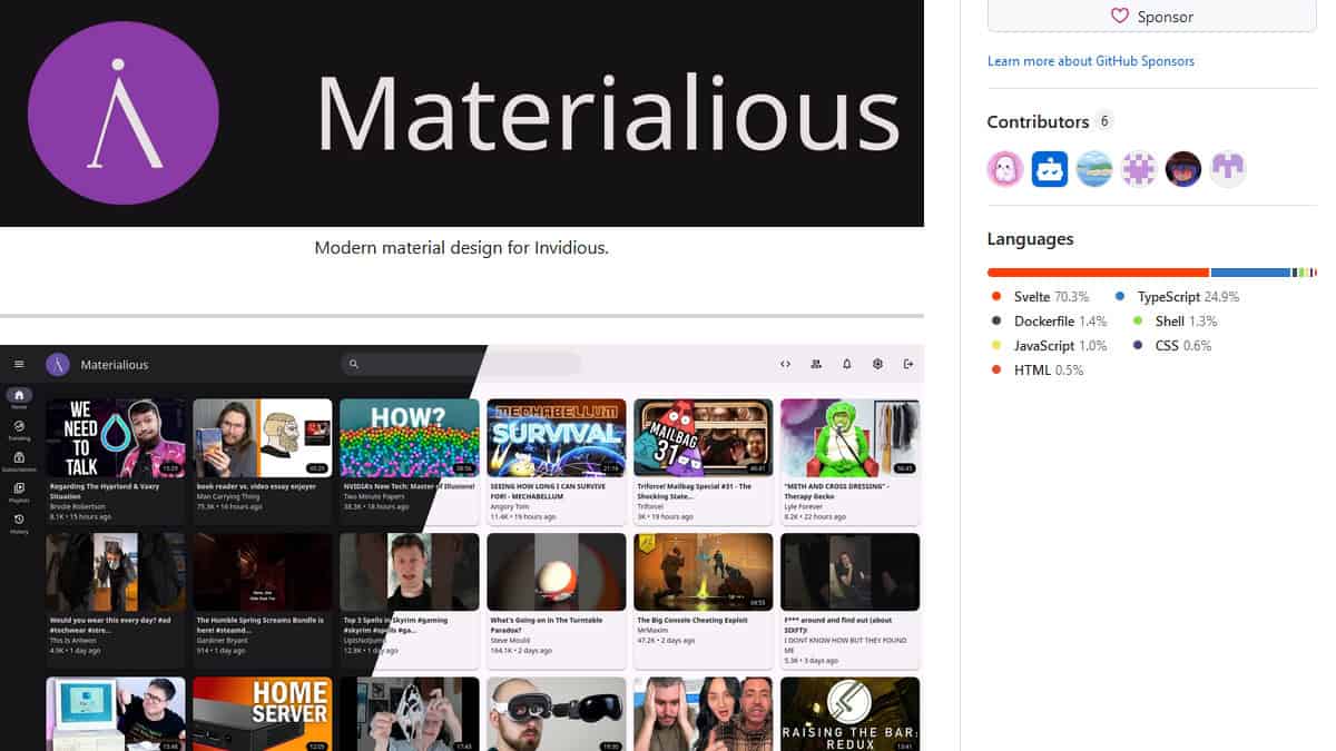 Materialious: una nuova interfaccia per Invidious!