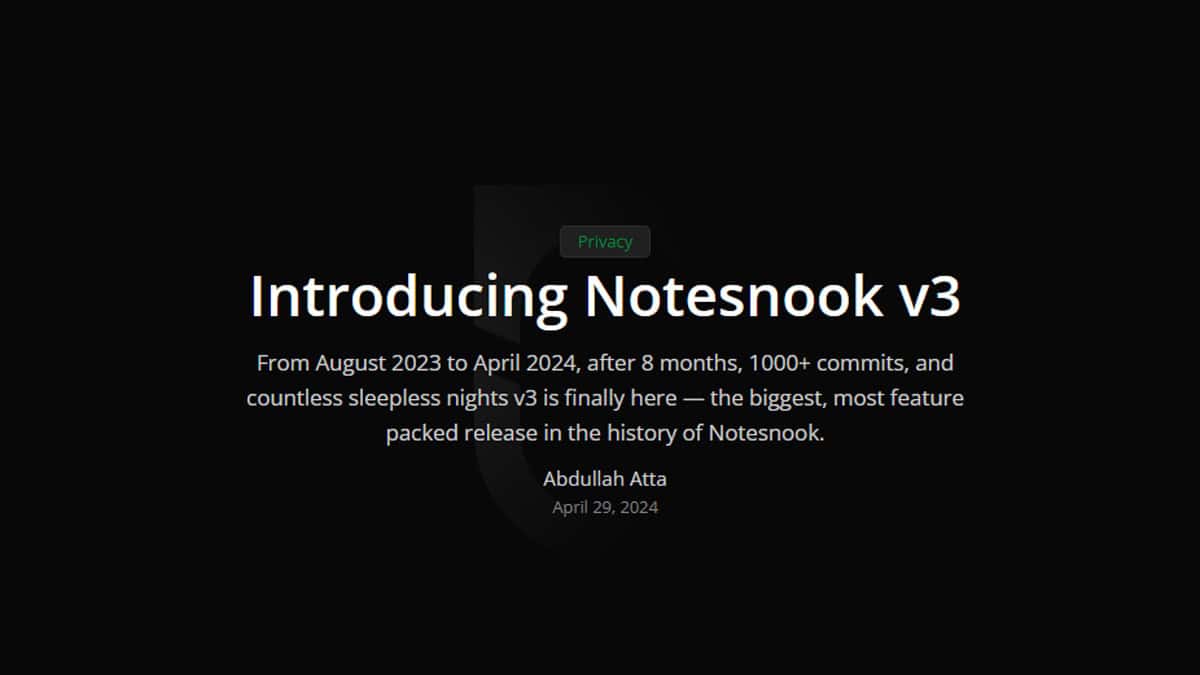 Notesnook, un'alternativa crittograta a Evernote, ha rilasciato la versione v3