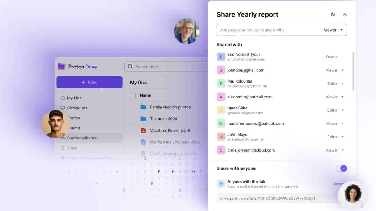 Su Proton Drive arriva la condivisione