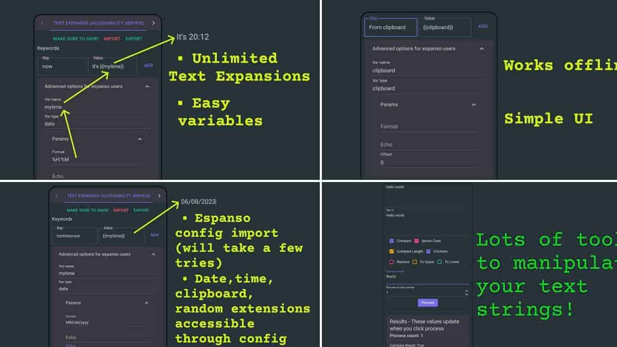 Expandroid, un espansore di testo per Android
