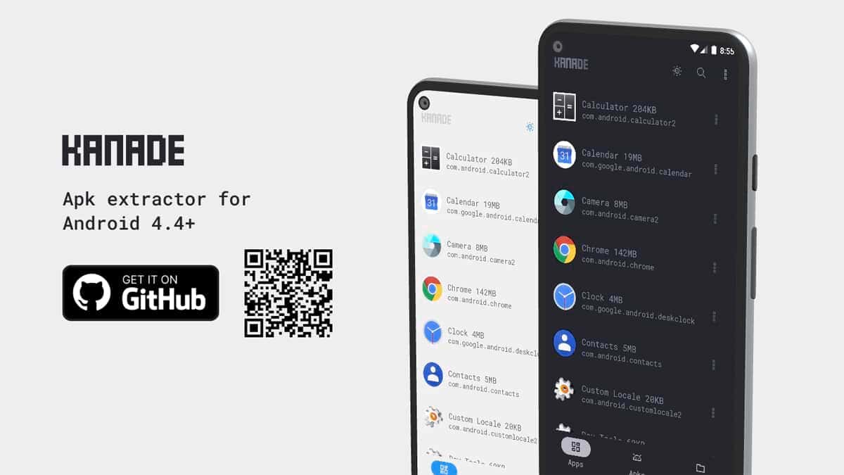 Kanade, estrai gli APK delle applicazioni installate