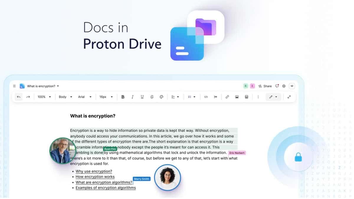È arrivato anche Proton Docs