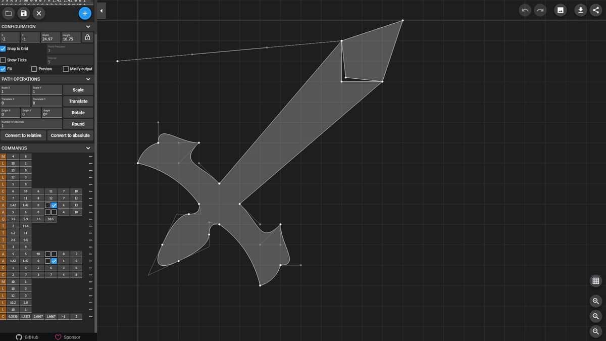 Crea ed edita SVG online