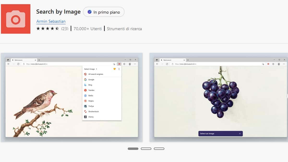 Search by Image, trova immagini simili tra loro