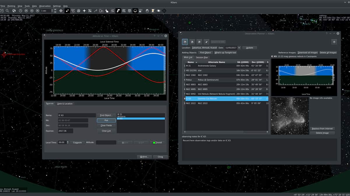 Appassionati di astronomia, KStars si aggiorna alla versione 3.7.5