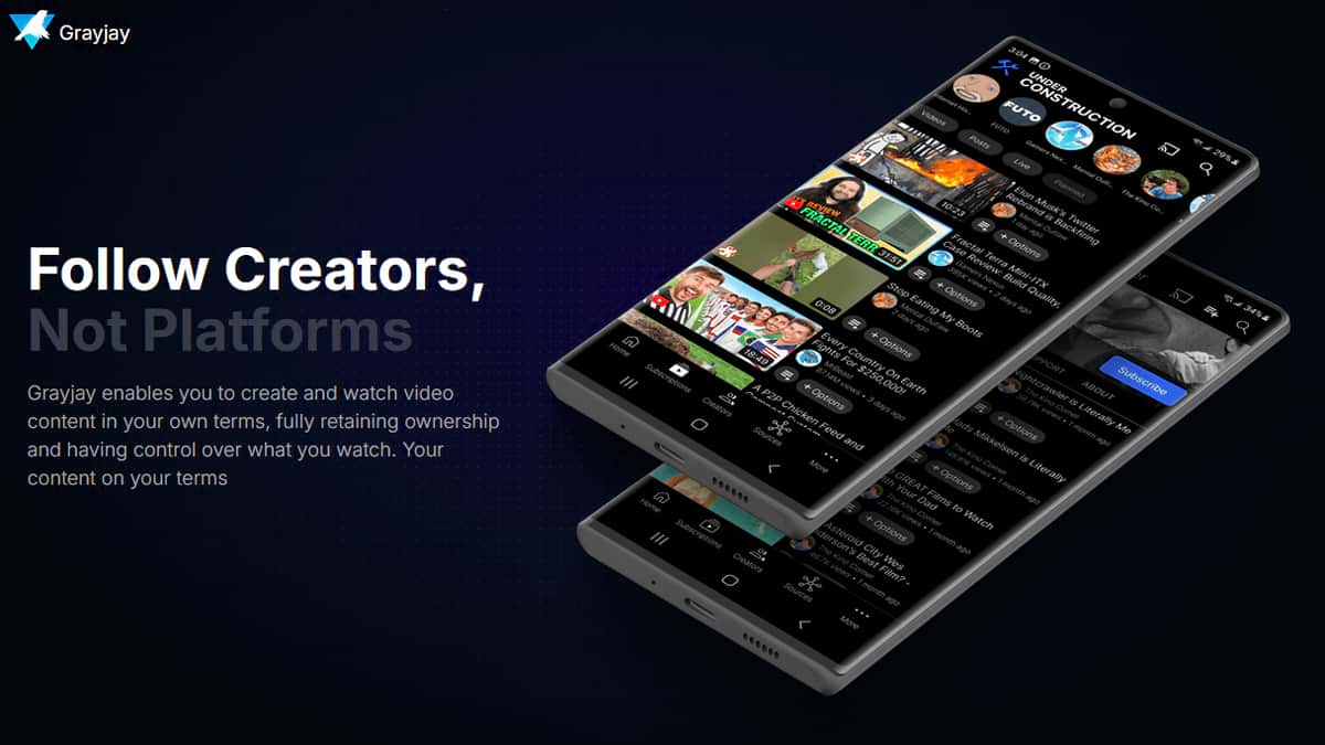 Grayjay, l'app alternativa per vedere video su YouTube e ascoltare musica da Spotify