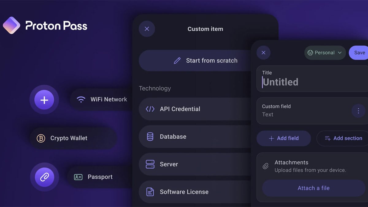 Su Proton Pass è ora possibile inserire “qualsiasi cosa”, anche allegati fino a 10GB