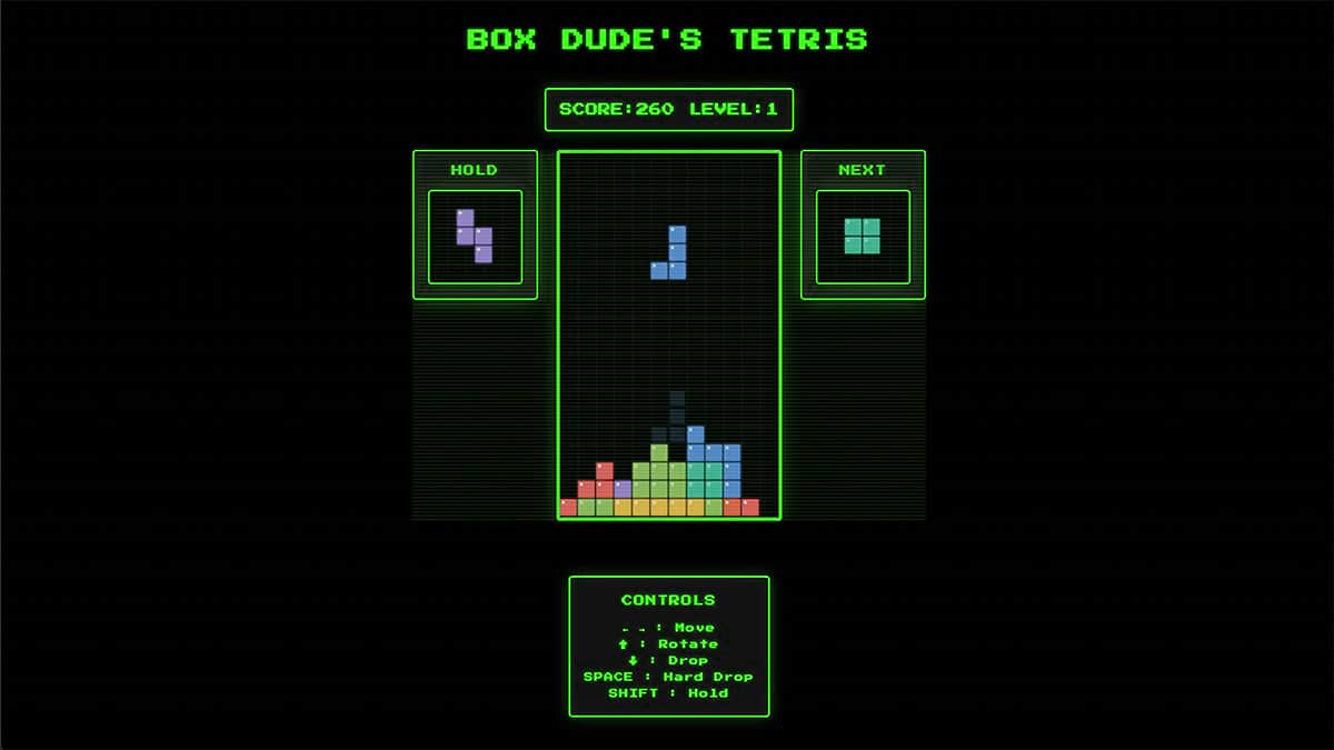 Box Dude’s Endless Tetris Adventure