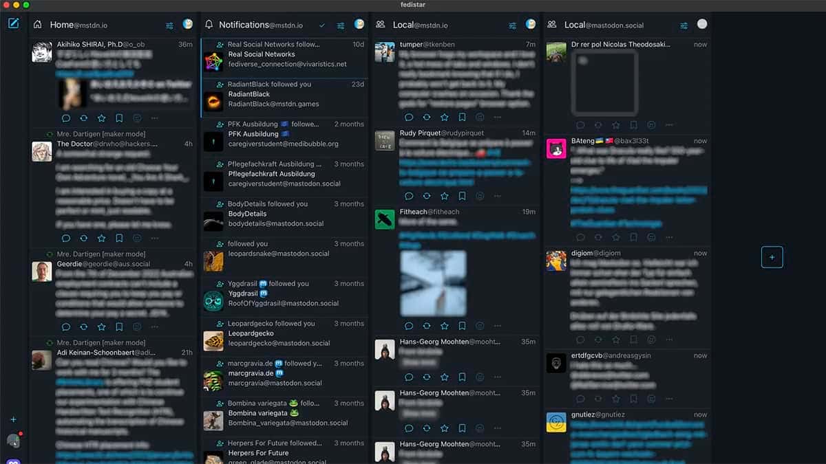 Fedistar, un client desktop per diverse applicazioni del Fediverso